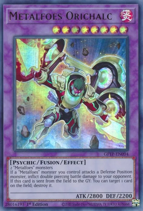 Metalfoes Orichalc GFTP-EN094 Yu-Gi-Oh card from Ghosts From the Past