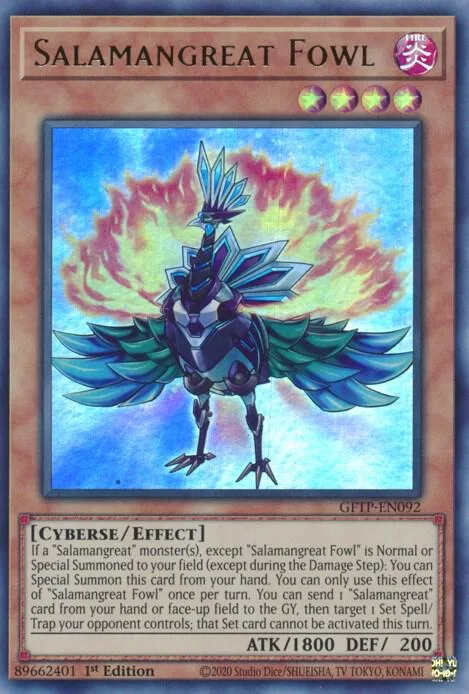 Salamangreat Fowl GFTP-EN092 Yu-Gi-Oh card from Ghosts From the Past