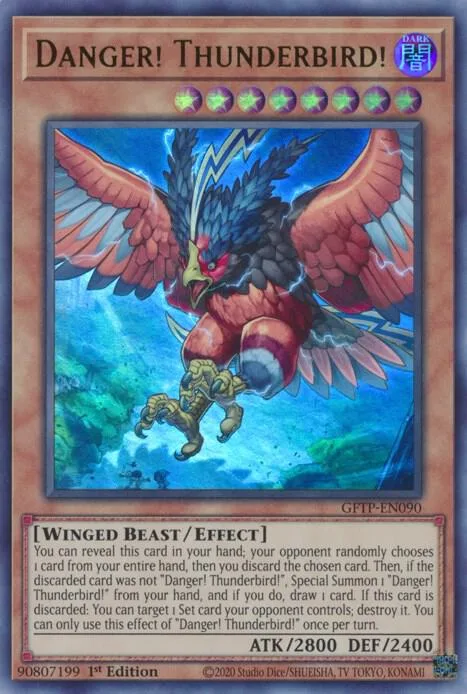 Danger! Thunderbird! GFTP-EN090 Yu-Gi-Oh card from Ghosts From the Past