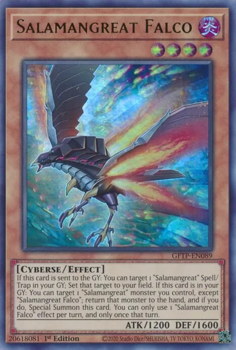 Salamangreat Falco GFTP-EN089 Yu-Gi-Oh card from Ghosts From the Past