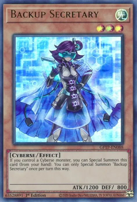 Backup Secretary GFTP-EN088 Yu-Gi-Oh card from Ghosts From the Past