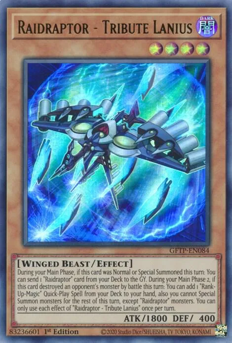 Raidraptor - Tribute Lanius GFTP-EN084 Yu-Gi-Oh card from Ghosts From the Past