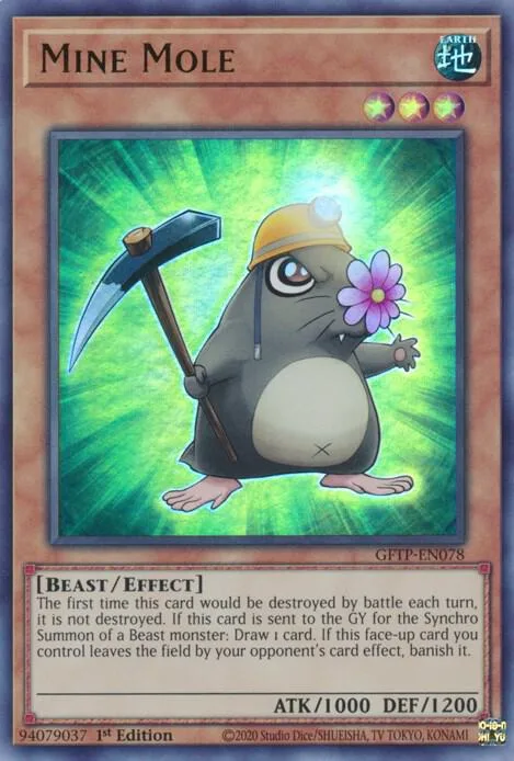 Mine Mole GFTP-EN078 Yu-Gi-Oh card from Ghosts From the Past