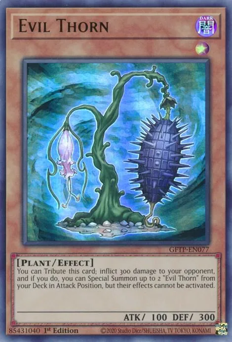 Evil Thorn GFTP-EN077 Yu-Gi-Oh card from Ghosts From the Past
