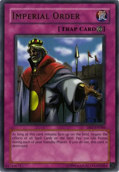 Imperial Order DB1-EN086 Yu-Gi-Oh card from Dark Beginning 1