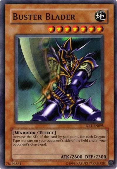 Buster Blader DB1-EN095 Yu-Gi-Oh card from Dark Beginning 1
