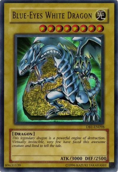 Blue-Eyes White Dragon DB1-EN098 Yu-Gi-Oh card from Dark Beginning 1
