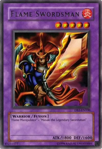 Flame Swordsman DB1-EN100 Yu-Gi-Oh card from Dark Beginning 1