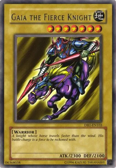 Gaia The Fierce Knight DB1-EN103 Yu-Gi-Oh card from Dark Beginning 1