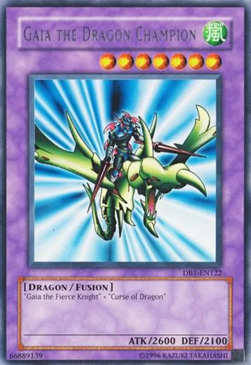 Gaia the Dragon Champion DB1-EN122 Yu-Gi-Oh card from Dark Beginning 1
