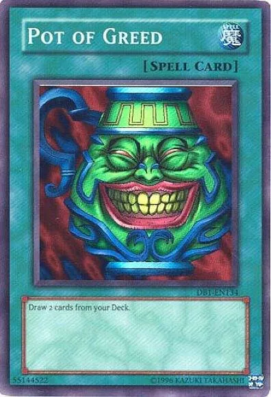Pot of Greed DB1-EN134 Yu-Gi-Oh card from Dark Beginning 1