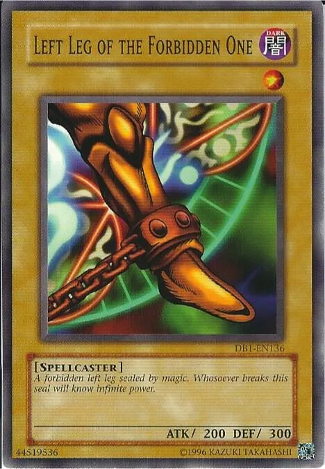 Left Leg of the Forbidden One DB1-EN136 Yu-Gi-Oh card from Dark Beginning 1