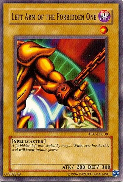 Left Arm of the Forbidden One DB1-EN138 Yu-Gi-Oh card from Dark Beginning 1