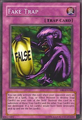 Fake Trap DB1-EN164 Yu-Gi-Oh card from Dark Beginning 1
