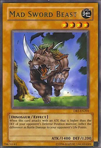 Mad Sword Beast DB1-EN201 Yu-Gi-Oh card from Dark Beginning 1