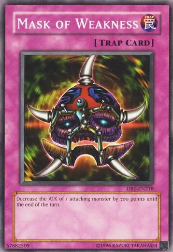 Mask of Weakness DB1-EN218 Yu-Gi-Oh card from Dark Beginning 1