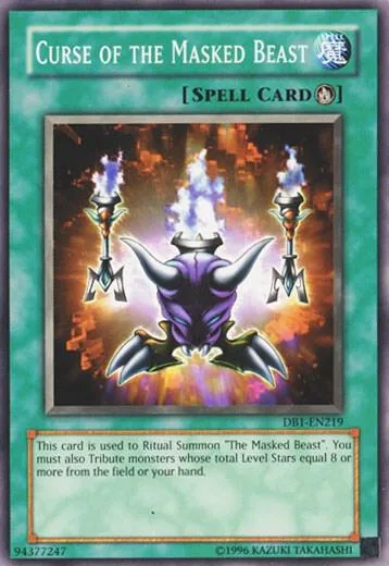Curse of the Masked Beast DB1-EN219 Yu-Gi-Oh card from Dark Beginning 1