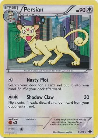 Persian - 81/99 Cosmos Holo #081/099 Holofoil Pokémon card from Blister Exclusives