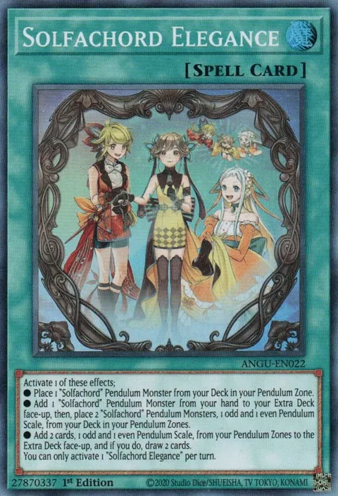 Solfachord Elegance ANGU-EN022 Yu-Gi-Oh card from Ancient Guardians