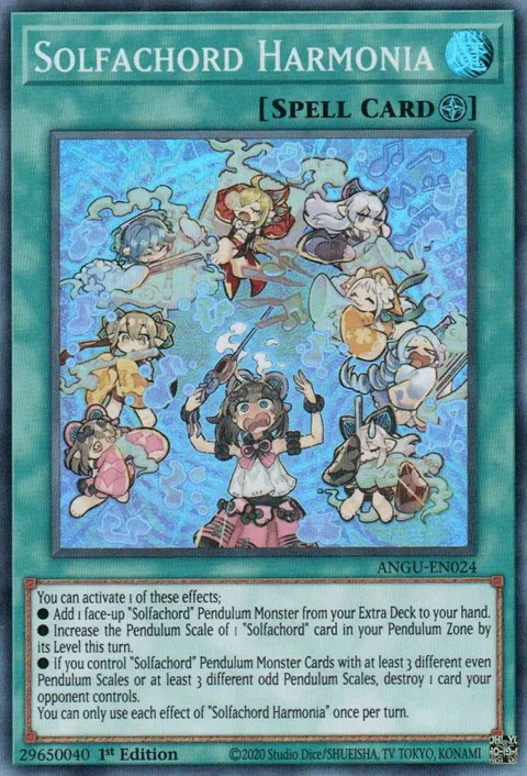 Solfachord Harmonia ANGU-EN024 Yu-Gi-Oh card from Ancient Guardians