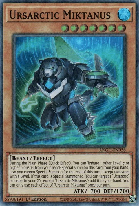 Ursarctic Miktanus ANGU-EN028 Yu-Gi-Oh card from Ancient Guardians