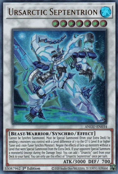 Ursarctic Septentrion ANGU-EN034 Yu-Gi-Oh card from Ancient Guardians