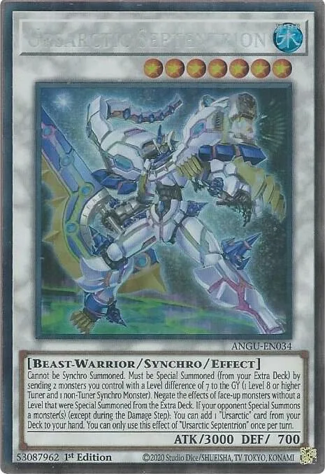 Ursarctic Septentrion Collector's Rare ANGU-EN034 Yu-Gi-Oh card from Ancient Guardians