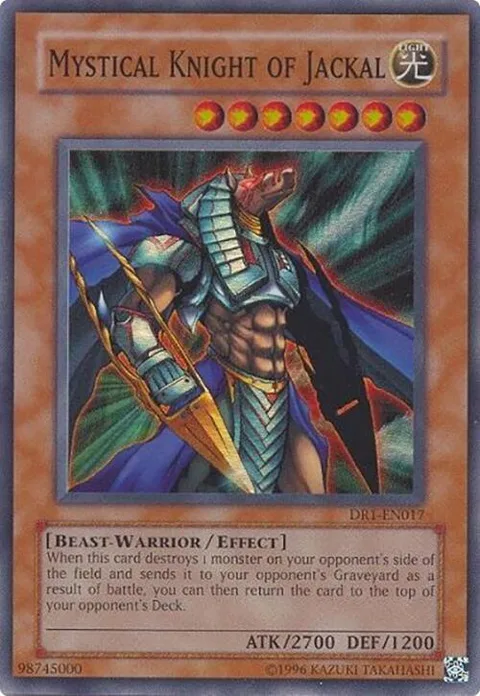 Mystical Knight of Jackal DR1-EN017 Yu-Gi-Oh card from Dark Revelation Volume 1