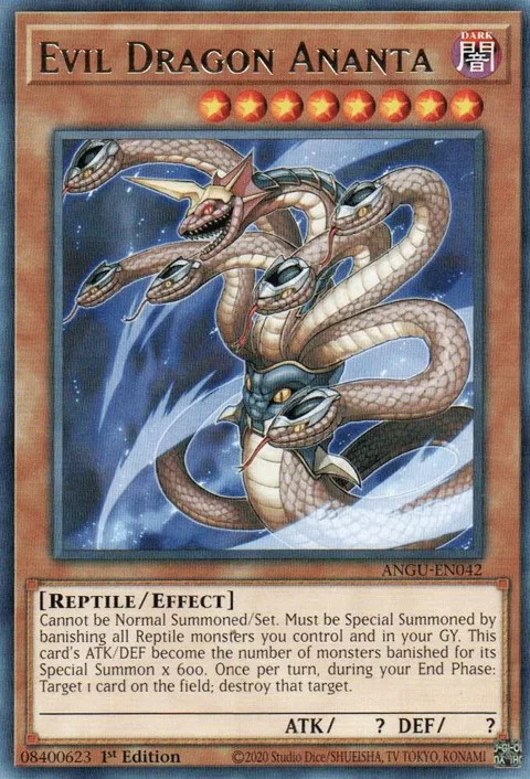 Evil Dragon Ananta ANGU-EN042 Yu-Gi-Oh card from Ancient Guardians