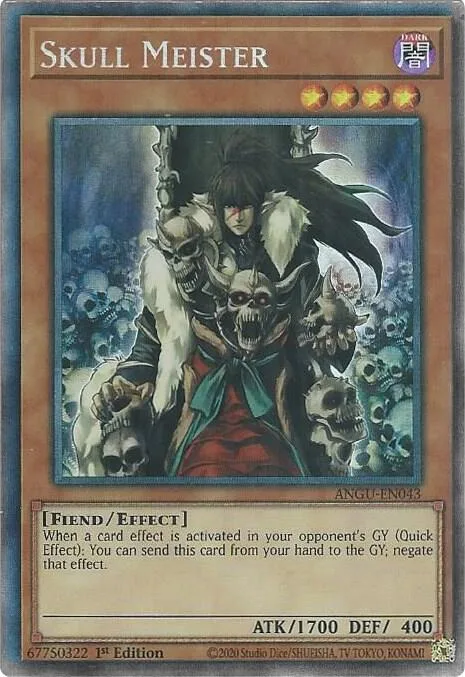 Skull Meister Collector's Rare ANGU-EN043 Yu-Gi-Oh card from Ancient Guardians