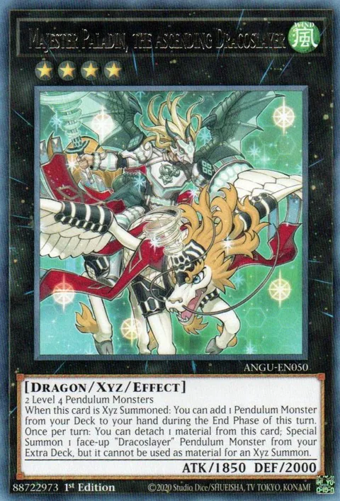Majester Paladin, the Ascending Dracoslayer ANGU-EN050 Yu-Gi-Oh card from Ancient Guardians
