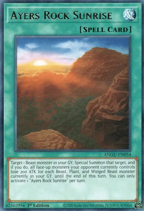 Ayers Rock Sunrise ANGU-EN054 Yu-Gi-Oh card from Ancient Guardians