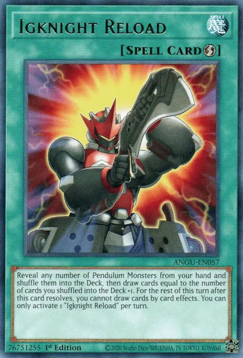 Igknight Reload ANGU-EN057 Yu-Gi-Oh card from Ancient Guardians