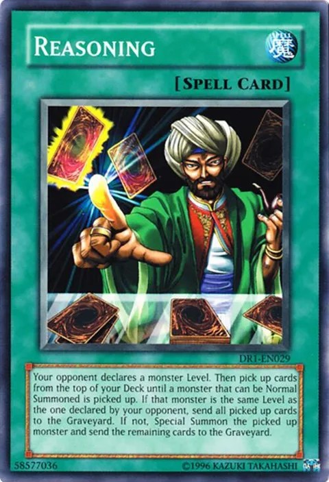 Reasoning DR1-EN029 Yu-Gi-Oh card from Dark Revelation Volume 1