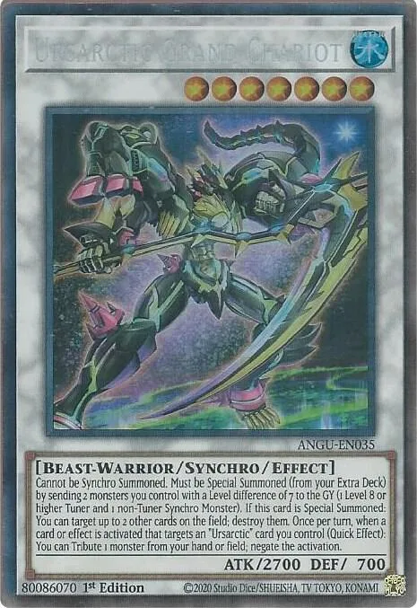 Ursarctic Grand Chariot Collector's Rare ANGU-EN035 Yu-Gi-Oh card from Ancient Guardians