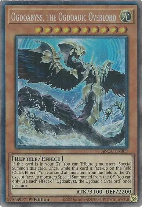 Ogdoabyss, the Ogdoadic Overlord Collector's Rare ANGU-EN009 Yu-Gi-Oh card from Ancient Guardians