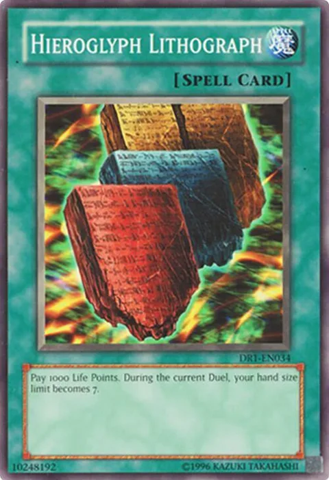 Hieroglyph Lithograph DR1-EN034 Yu-Gi-Oh card from Dark Revelation Volume 1
