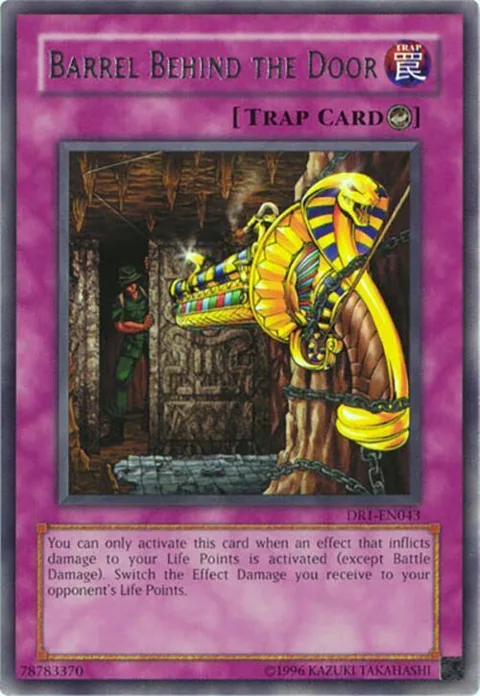 Barrel Behind the Door DR1-EN043 Yu-Gi-Oh card from Dark Revelation Volume 1