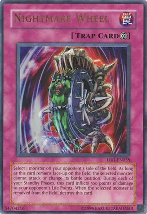 Nightmare Wheel DR1-EN055 Yu-Gi-Oh card from Dark Revelation Volume 1