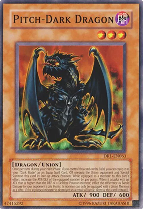 Pitch-Dark Dragon DR1-EN063 Yu-Gi-Oh card from Dark Revelation Volume 1