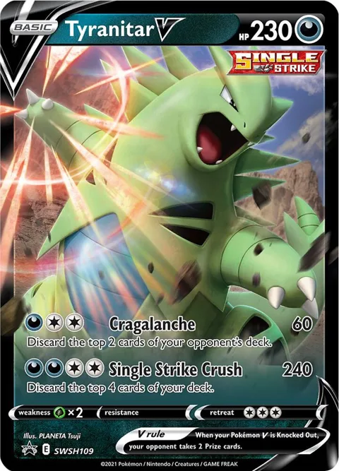 Tyranitar V #SWSH109 Holofoil Pokémon card from Sword & Shield Promo Cards