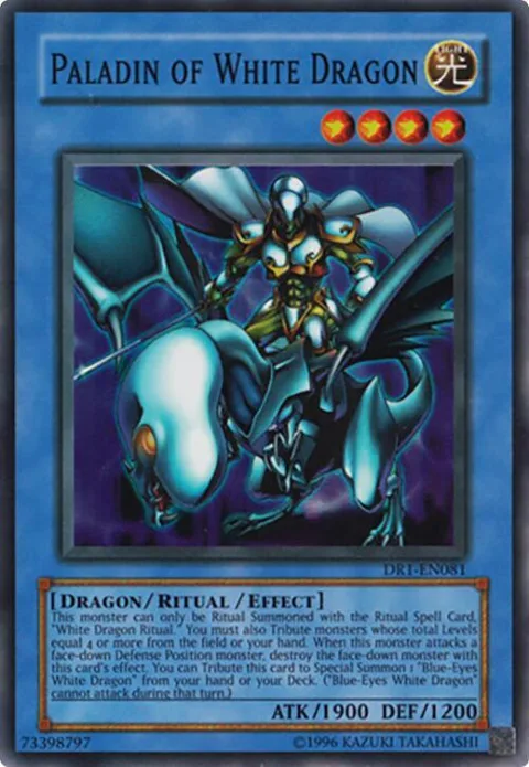 Paladin of White Dragon DR1-EN081 Yu-Gi-Oh card from Dark Revelation Volume 1