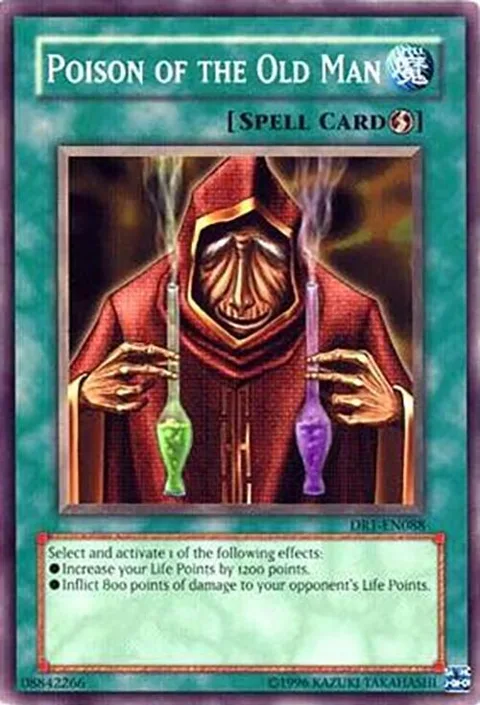 Poison of the Old Man DR1-EN088 Yu-Gi-Oh card from Dark Revelation Volume 1