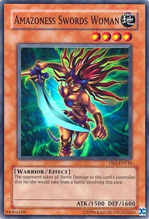 Amazoness Swords Woman DR1-EN116 Yu-Gi-Oh card from Dark Revelation Volume 1