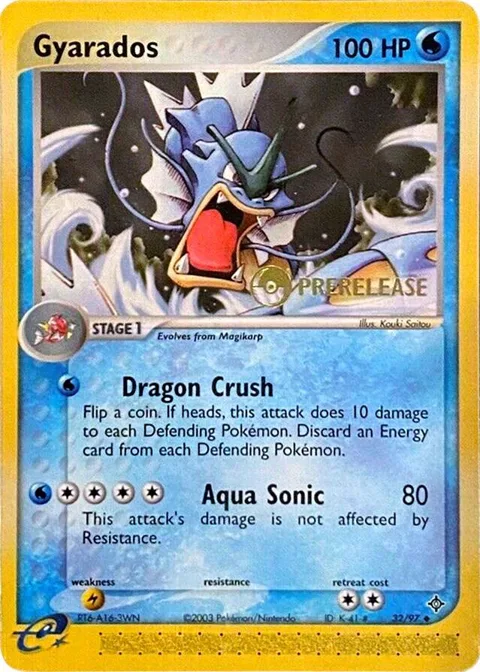 Gyarados - 32/97 Prerelease #32/97 Pokémon card from Nintendo Promos