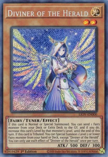Diviner of the Herald LIOV-EN000 Yu-Gi-Oh card from Lightning Overdrive