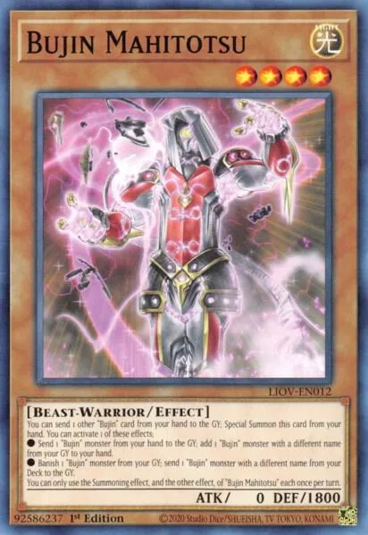 Bujin Mahitotsu LIOV-EN012 Yu-Gi-Oh card from Lightning Overdrive