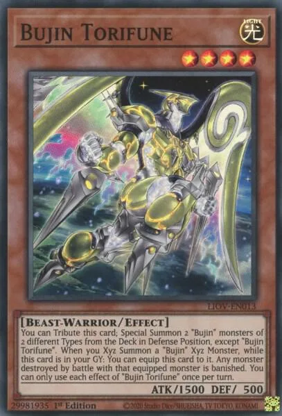 Bujin Torifune LIOV-EN013 Yu-Gi-Oh card from Lightning Overdrive