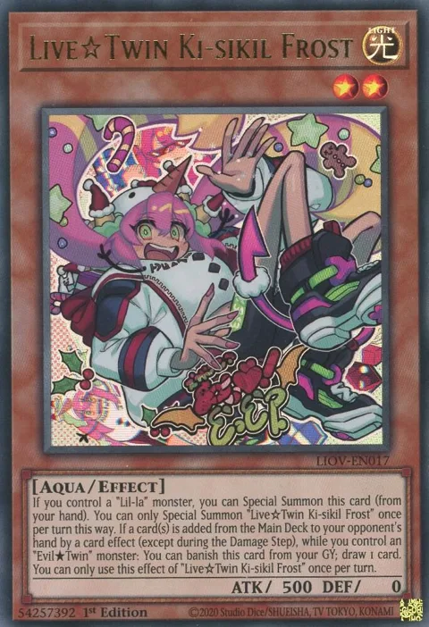 Live Twin Ki-sikil Frost LIOV-EN017 Yu-Gi-Oh card from Lightning Overdrive