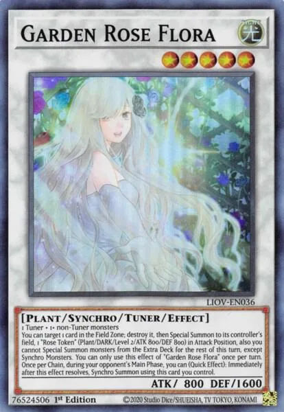 Garden Rose Flora LIOV-EN036 Yu-Gi-Oh card from Lightning Overdrive